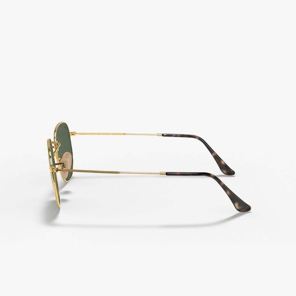 Ray Ban RB3548N HEXAGONAL FLAT LENSES Gold frame G -15 Lens XL 54-21  Unisex NEW - Picture 4 of 9